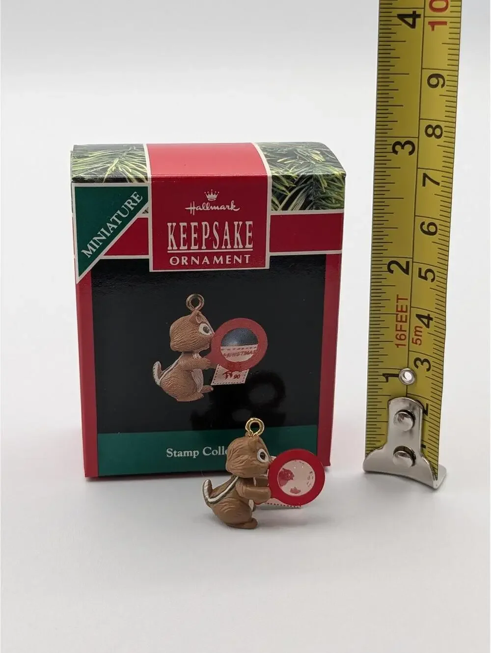 Hallmark Keepsake Stamp Collector Miniature Ornament 1990, New in Box